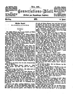 Regensburger Conversations-Blatt (Regensburger Tagblatt) Freitag 6. Juni 1873