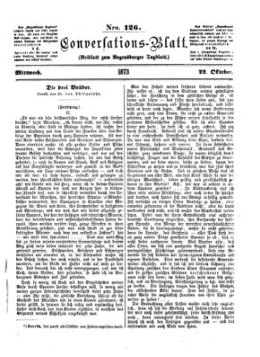 Regensburger Conversations-Blatt (Regensburger Tagblatt) Mittwoch 22. Oktober 1873