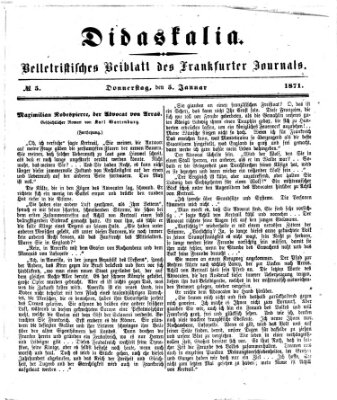 Didaskalia Donnerstag 5. Januar 1871