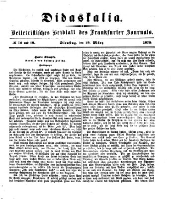Didaskalia Dienstag 19. März 1872