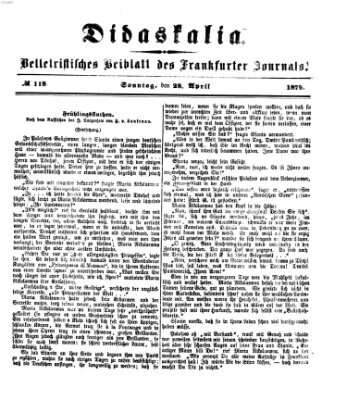 Didaskalia Sonntag 28. April 1872