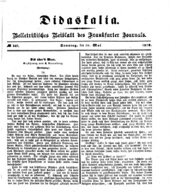 Didaskalia Sonntag 18. Mai 1873