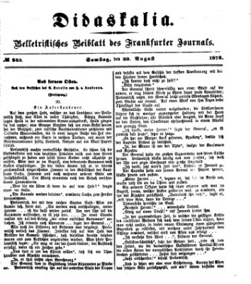 Didaskalia Freitag 30. August 1878