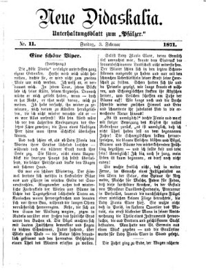 Neue Didaskalia (Pfälzer) Freitag 3. Februar 1871