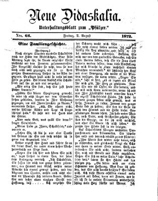 Neue Didaskalia (Pfälzer) Freitag 2. August 1872