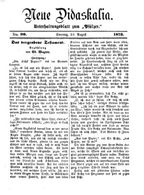 Neue Didaskalia (Pfälzer) Sonntag 10. August 1873