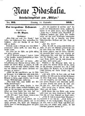 Neue Didaskalia (Pfälzer) Sonntag 14. September 1873