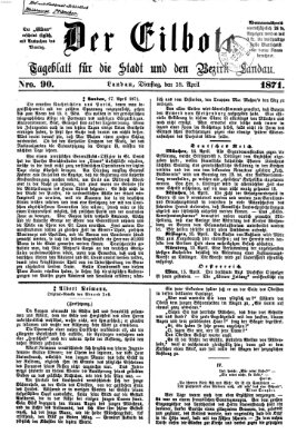 Der Eilbote Dienstag 18. April 1871
