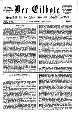 Der Eilbote Mittwoch 9. August 1871