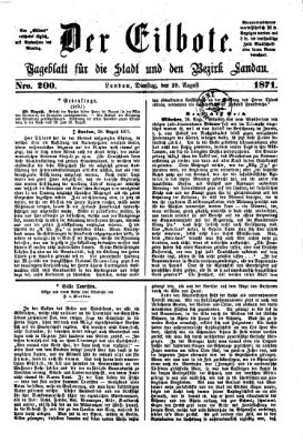 Der Eilbote Dienstag 29. August 1871