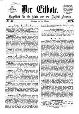 Der Eilbote Sonntag 25. Februar 1872