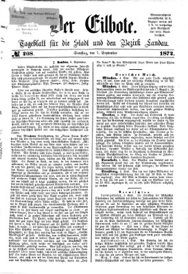Der Eilbote Samstag 7. September 1872
