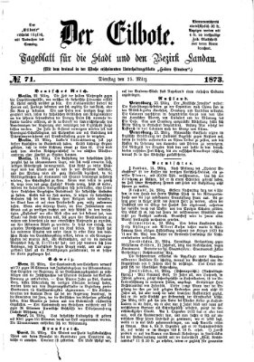 Der Eilbote Dienstag 25. März 1873
