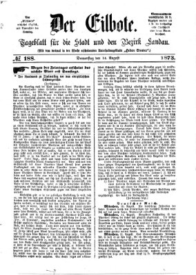 Der Eilbote Donnerstag 14. August 1873