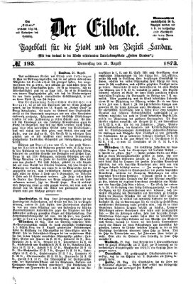 Der Eilbote Donnerstag 21. August 1873