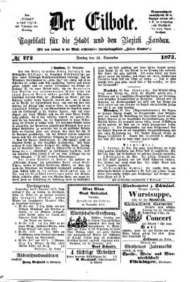 Der Eilbote Freitag 21. November 1873