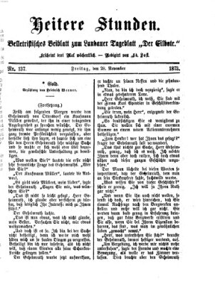 Heitere Stunden (Der Eilbote) Freitag 28. November 1873