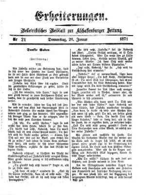 Erheiterungen (Aschaffenburger Zeitung) Donnerstag 26. Januar 1871