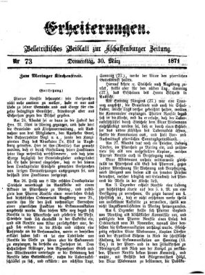 Erheiterungen (Aschaffenburger Zeitung) Donnerstag 30. März 1871