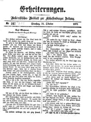 Erheiterungen (Aschaffenburger Zeitung) Dienstag 31. Oktober 1871