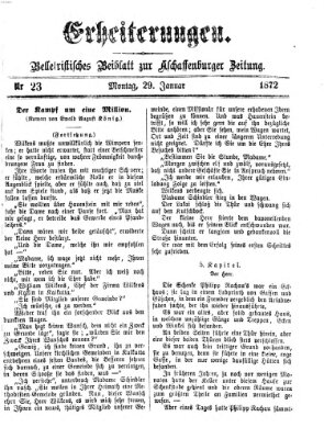 Erheiterungen (Aschaffenburger Zeitung) Montag 29. Januar 1872