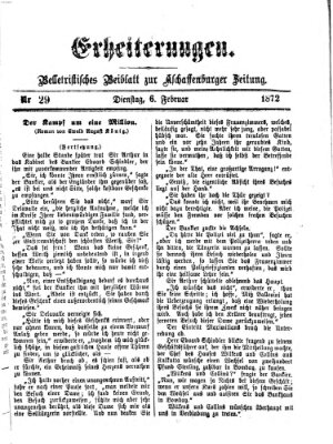 Erheiterungen (Aschaffenburger Zeitung) Dienstag 6. Februar 1872