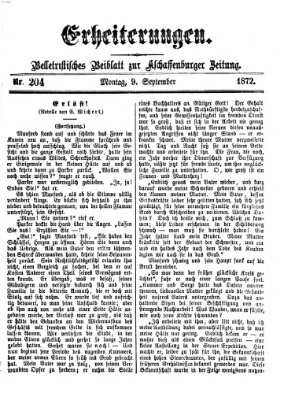 Erheiterungen (Aschaffenburger Zeitung) Montag 9. September 1872