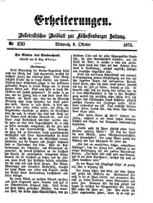 Erheiterungen (Aschaffenburger Zeitung) Mittwoch 9. Oktober 1872