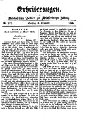 Erheiterungen (Aschaffenburger Zeitung) Dienstag 3. Dezember 1872
