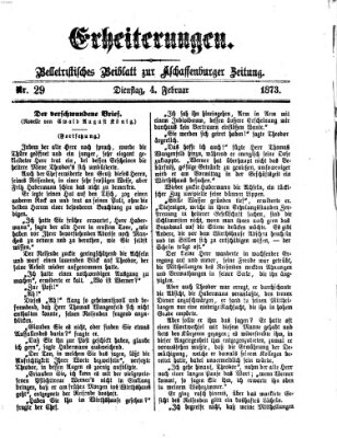 Erheiterungen (Aschaffenburger Zeitung) Dienstag 4. Februar 1873
