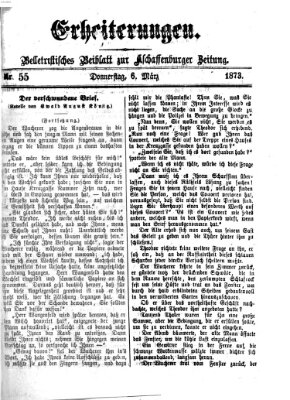 Erheiterungen (Aschaffenburger Zeitung) Donnerstag 6. März 1873