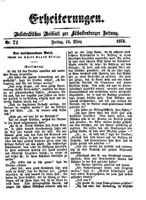 Erheiterungen (Aschaffenburger Zeitung) Freitag 28. März 1873
