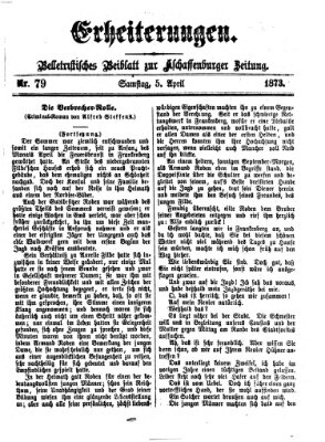 Erheiterungen (Aschaffenburger Zeitung) Samstag 5. April 1873