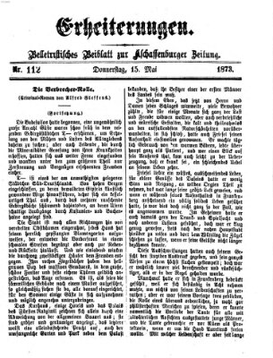 Erheiterungen (Aschaffenburger Zeitung) Donnerstag 15. Mai 1873
