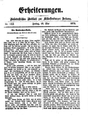 Erheiterungen (Aschaffenburger Zeitung) Freitag 16. Mai 1873