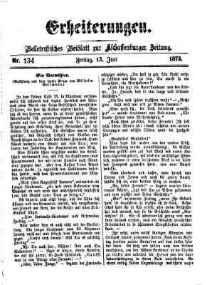 Erheiterungen (Aschaffenburger Zeitung) Freitag 13. Juni 1873