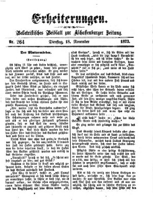 Erheiterungen (Aschaffenburger Zeitung) Dienstag 18. November 1873