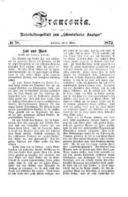 Franconia (Schweinfurter Anzeiger) Samstag 2. März 1872