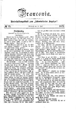 Franconia (Schweinfurter Anzeiger) Mittwoch 10. Juli 1872