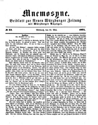 Mnemosyne (Neue Würzburger Zeitung) Mittwoch 31. Mai 1871