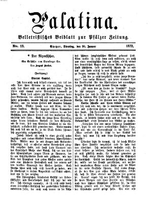 Palatina (Pfälzer Zeitung) Dienstag 30. Januar 1872