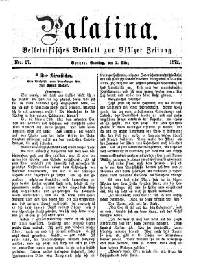 Palatina (Pfälzer Zeitung) Samstag 2. März 1872