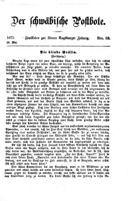 Der schwäbische Postbote (Neue Augsburger Zeitung) Mittwoch 28. Mai 1873