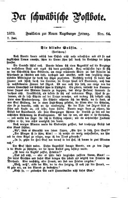 Der schwäbische Postbote (Neue Augsburger Zeitung) Samstag 7. Juni 1873