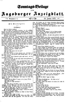 Augsburger Anzeigeblatt Sonntag 19. Januar 1873