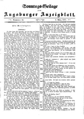 Augsburger Anzeigeblatt Sonntag 9. März 1873