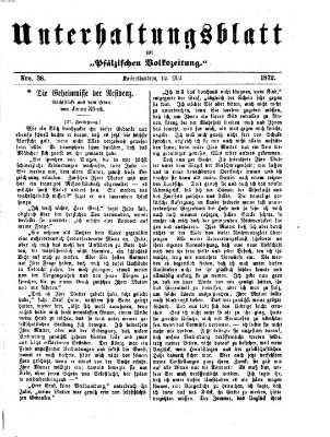 Unterhaltungsblatt zur Pfälzischen Volkszeitung (Pfälzische Volkszeitung) Sonntag 12. Mai 1872
