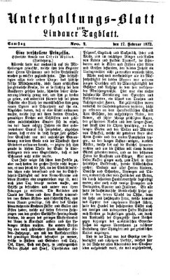 Lindauer Tagblatt für Stadt und Land Samstag 17. Februar 1872