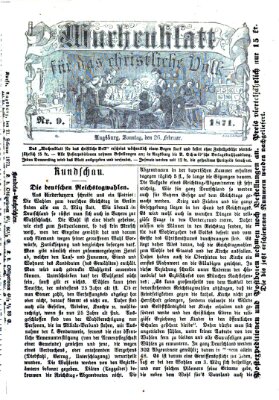 Wochenblatt für das christliche Volk Sonntag 26. Februar 1871