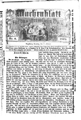 Wochenblatt für das christliche Volk Sonntag 9. Februar 1873